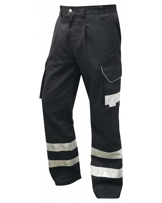 LEO WORKWEAR ILFRACOMBE Cargo Style Reflective Poly/Cotton Trouser